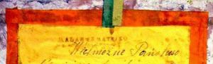 Wycinek z listu III - pieczęć "Malarz Matejko"